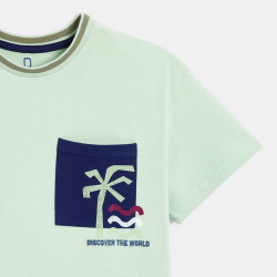 تي شيرت أخضر مائي بأكمام...